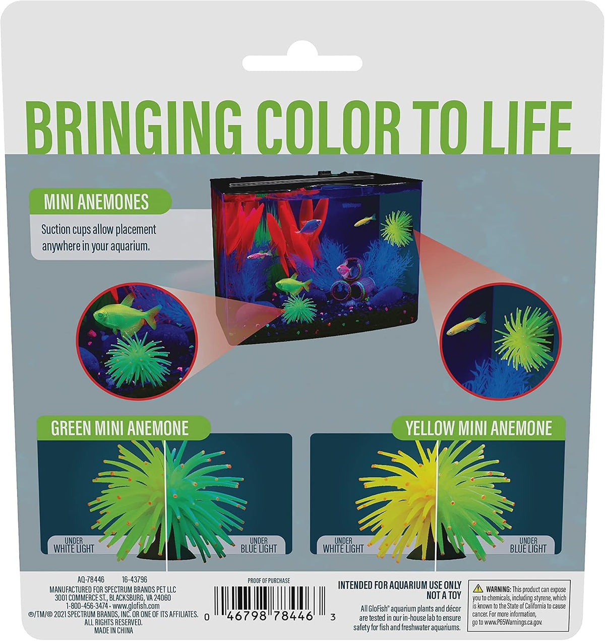 GloFish Yellow Anemone Ornament, Glowing Aquarium Décor – Essentials for Fish - image 2