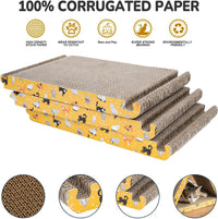 Cat Scratcher Cat Scratching Board, Foldable, Triangle - Orange - image 3
