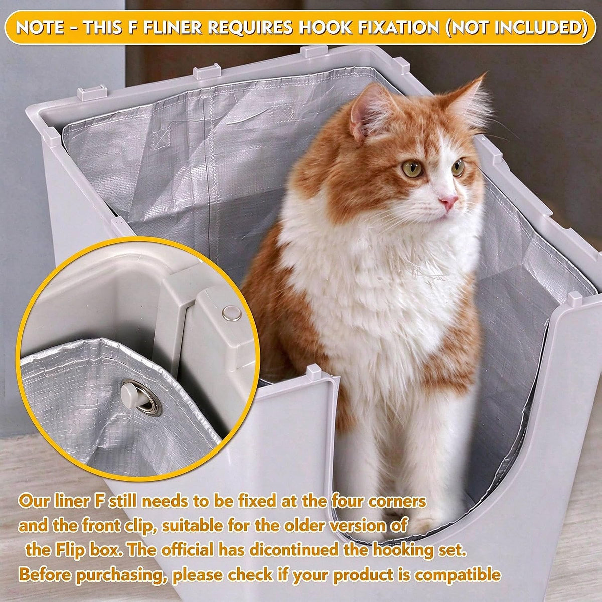 Pack of 2 Type F thickened liners for the Modkat Flip litter box - view 2