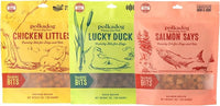 Polkadog Crunchy Training Bits Variety 3-Pack – Includes Chicken Littles, Lucky Duck, Salmon Says – All Natural Training Treats, Handcrafted in USA. Great for Dogs with Allergies – 7oz (Pack of 3)