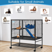 HABUTWAY 36.5''H Large Metal Rolling Ferrets Cage - 36.0"L x 23.0"W x 39.0"H - image 4