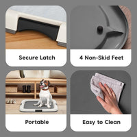 IRIS USA Secure Pee Pad Holder for Regular Sized Dogs - Dark Gray / 22" x 22" - image 4