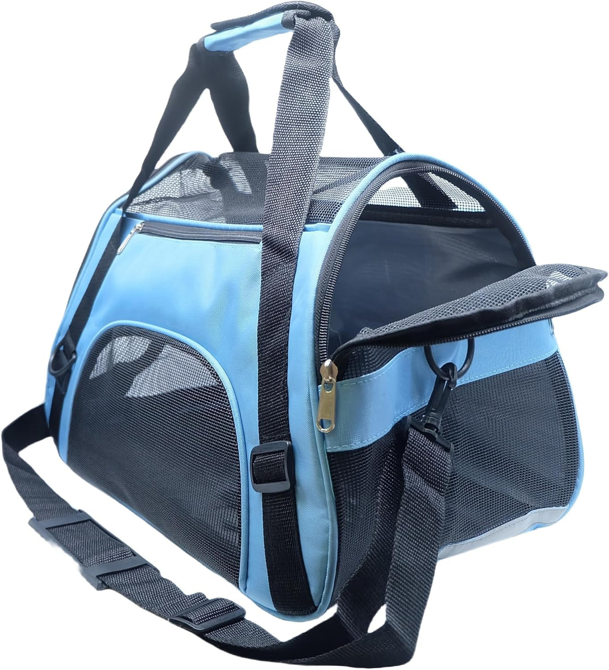 ZaneSun Cat Carrier, Soft-Sided Pet Travel Carrier for Cats - Medium-Blue