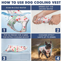 Spark Paws Dog Cooling Vest, Evaporative Summer Cooling - Cherries / XX-Large - image 3