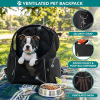 PetAmi Dog Carrier Backpack, Hands Free Front Pet Carrier - Black / 15.5"L x 9.0"W x 15.5"H - image 4