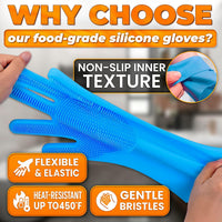2-in-1 Cat and Dog Washing Gloves with 3000 Soft Bristles – Essentials for Dogs - Blue - image 3