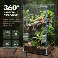 Pre-Assembled Jumping Spider Enclosure, All-Side Ventilation – Essentials for Reptiles And Amphibians - Small Vertical (3"×3"×7") - image 2