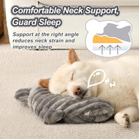 Dog Calming Pillow, Soft and Neck-Friendly - Large ( 14" × 9" ) / Gray - image 3