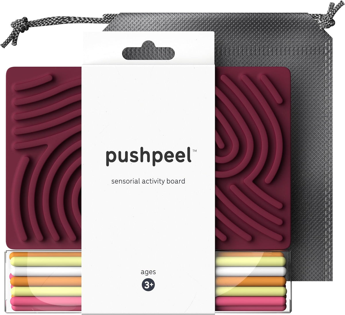 Pushpeel Sensory Activity Board: Silicone Fidget Toy for - Berry / Original Board