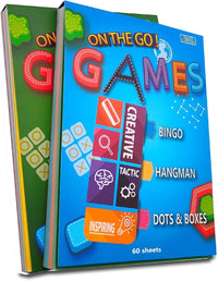 GRANDLMOON 5 Portable Travel Game Activities Pad On The Go Plane Trip - 6X4