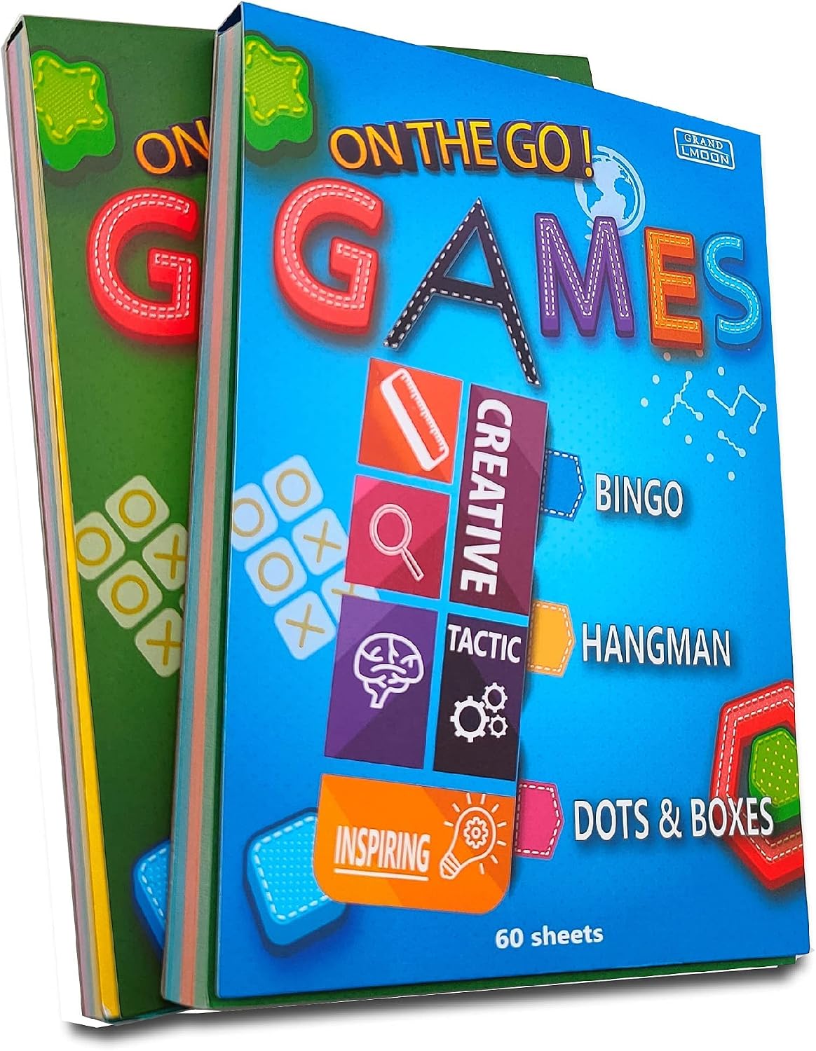 GRANDLMOON 5 Portable Travel Game Activities Pad On The Go Plane Trip - 6X4