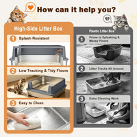 AIPERRO Stainless Steel Litter Box with Lid - Dark Grey / XXX-Large - image 4