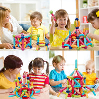COUOMOXA Magnetic Building Blocks STEM for Toddlers: 74pcs Montessori - 132 PCS - image 4