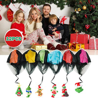 Rdogeia 12 pack Christmas parachute toys for kids with tangle free design - view 3