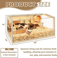 Prolee Hamster Cage Chewproof, Large Hamster Cages and Habitats 32 Inch Guinea Pig Cages Openable Top with Acrylic Sheets Solid Built, 32"
