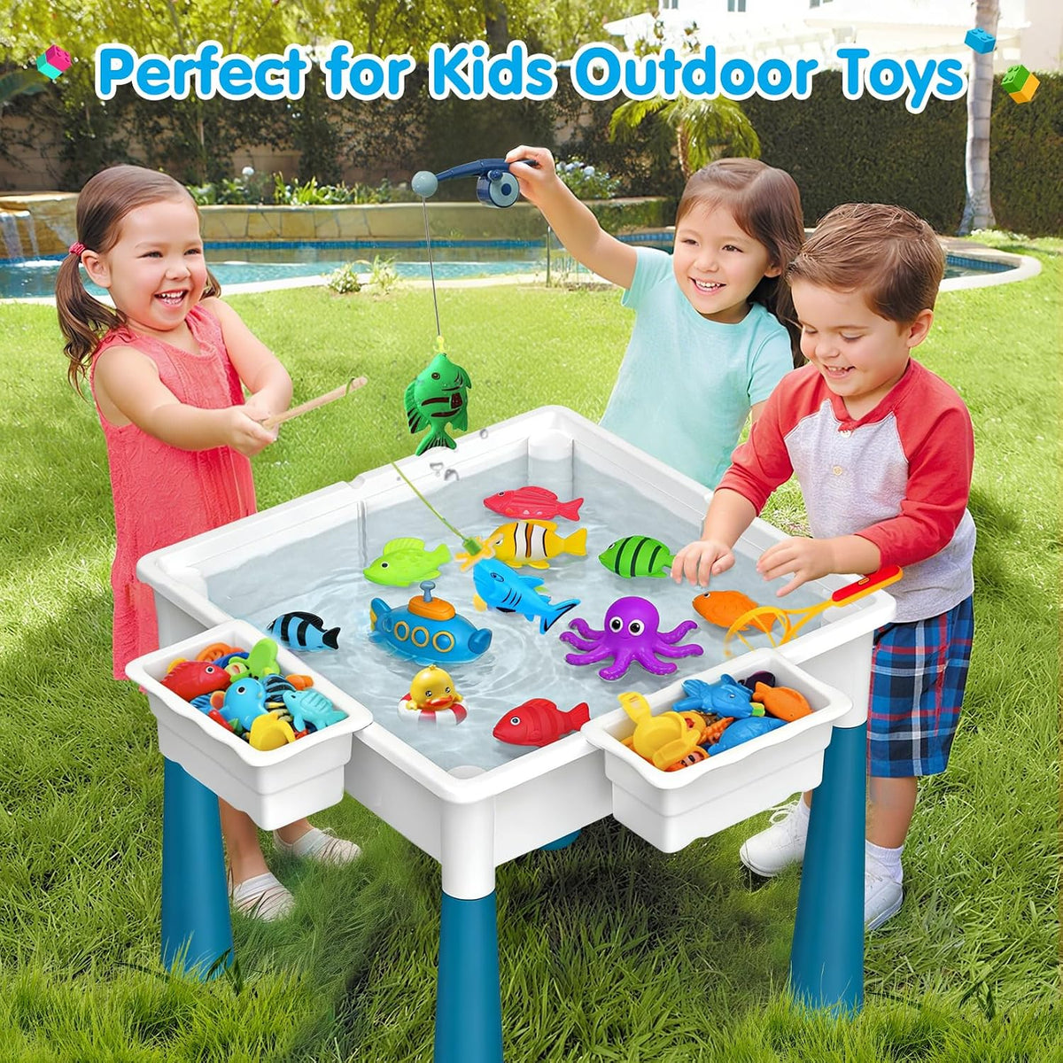 OCATO Kids Table and 4 Chairs Set Activity Table Kid Water Table – Fun for Kids & Family - A Table and 2 Chairs Set - image 2