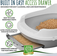 Small Pet Select Sifting Cat Litter Box, with Scoop & 5 Pee Pads – Daily Care for Cats - Sifting Litter Box (No Litter Pellets) / Gray - image 2