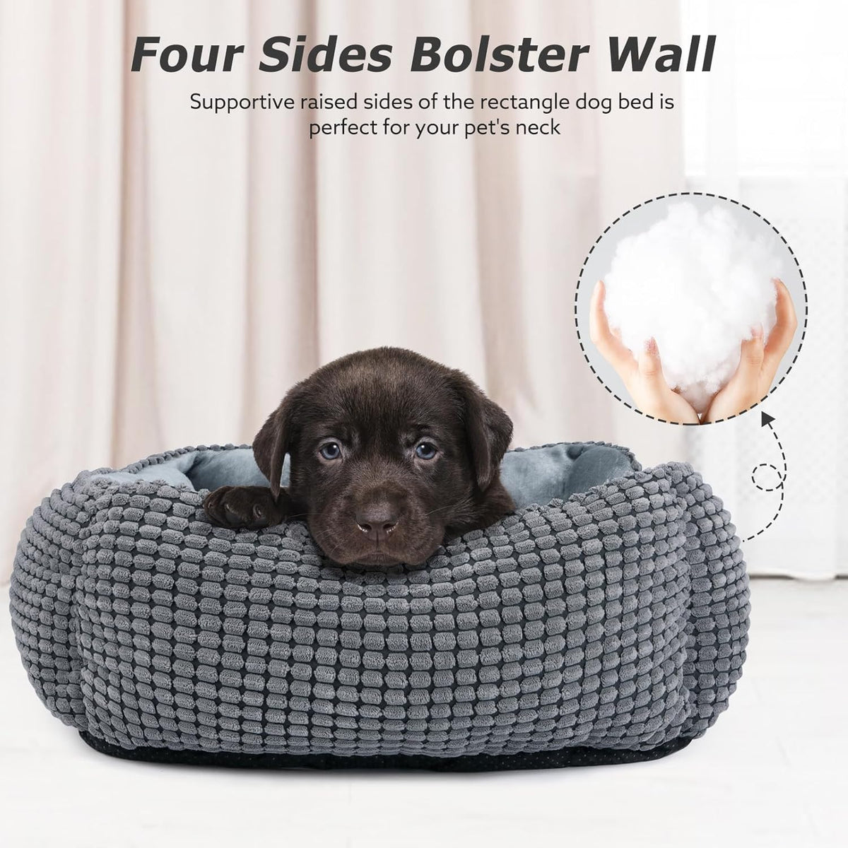 MIXJOY Dog Bed for Large Medium Small Dogs - Grey / S(20’’x 19’’x 6’’) - image 3