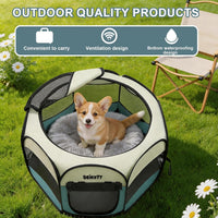 Dog Cat Playpen, Puppy Pet Crate Tent Cage - Grey / L(45"L x 45"W x 23"H) - image 2