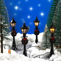 Mudder 12 Pcs Christmas Miniature Village Lamp Post Light - Classic / 4 - image 2