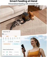 oneisall Automatic Cat Feeder for 2 Cats Pets, 20 Cups/5L – Essentials for Cats - Cordless WiFi - image 3