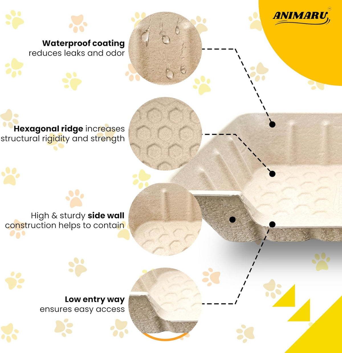 Disposable Litter Boxes – Daily Care for Cats - Brown / Jumbo - Low Entry 4-Pack - image 3