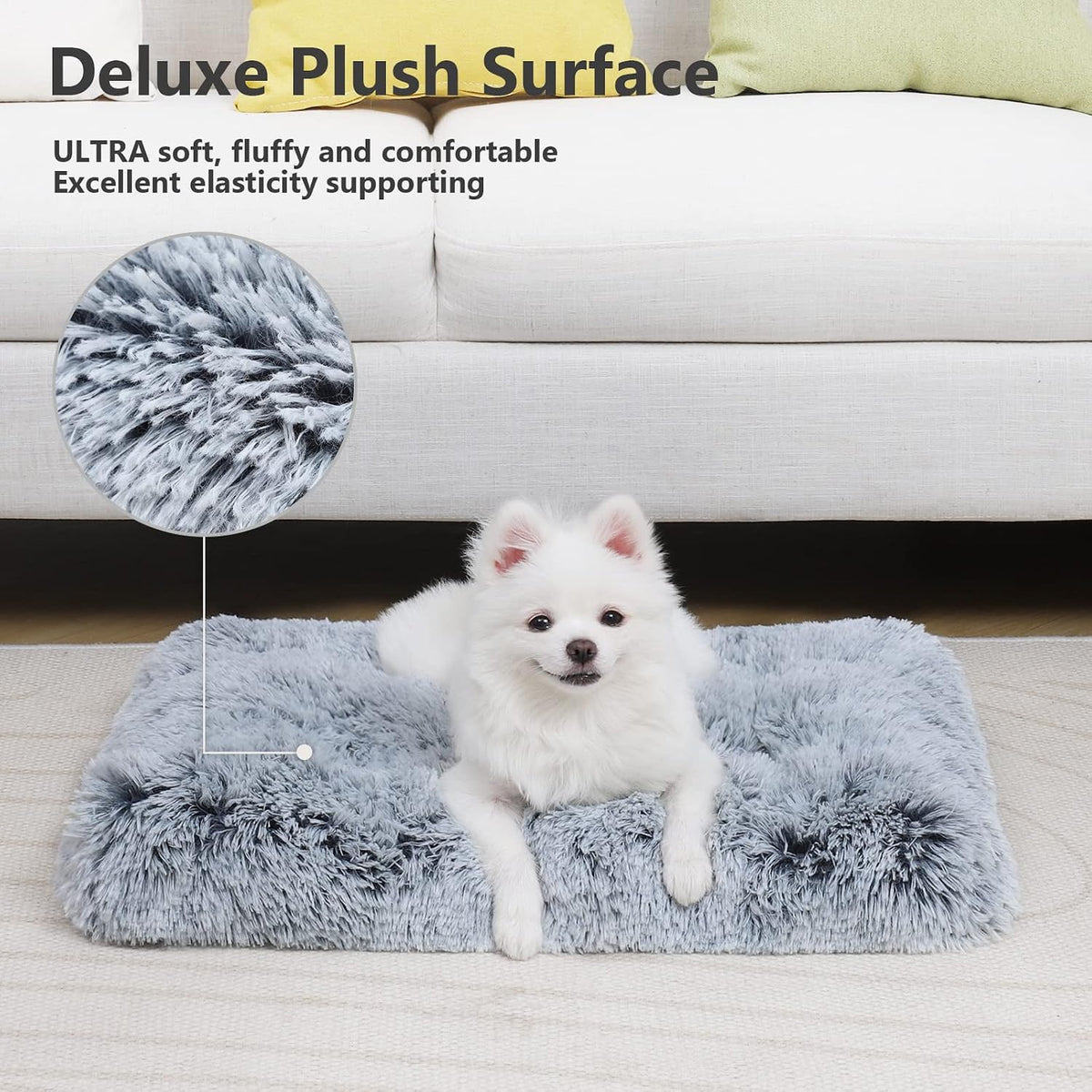 Large Dog Bed Crate Pad 35" - 24.0"L x 18.0"W x 2.0"Th / Grey - image 2