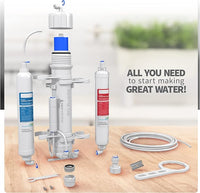 Aquatic Life RO Buddie 3-Stage Reverse Osmosis Aquarium Water Filter System RO Filtration Unit for Fish Tank, Fountains, and More, 100 GPD