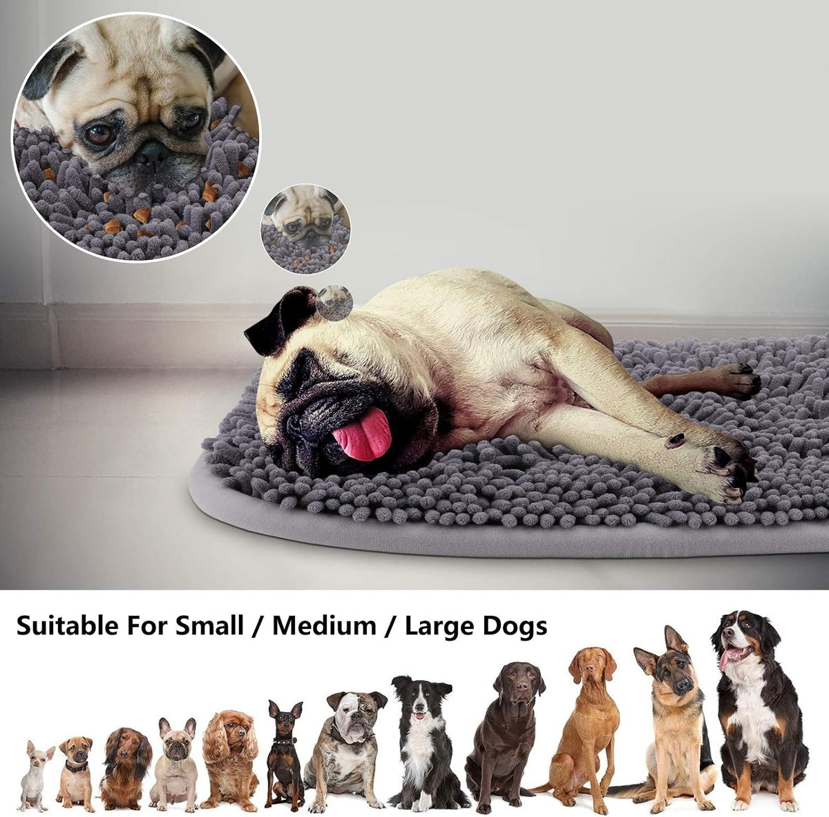 Snuffle Mat for Dogs, Interactive Puzzle Toys Feeding Games for Pets – Essentials for Dogs - 20'' x 28'' - image 3