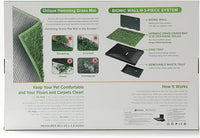 Hompet Dog Grass Pad with Tray Large, 2 Pcs Artificial Grass Training Pads with Pee Baffle Patch Puppy Turf Potty for Indoor and Outdoor Use, Ideal for Small and Medium Dogs (30"×20")