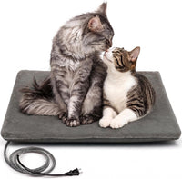 Kiroto Pet Heating Pad, Outdoor Heating Pad for Cats - M: 20"x16" / Gray