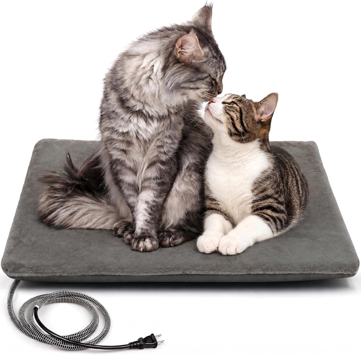 Kiroto Pet Heating Pad, Outdoor Heating Pad for Cats - M: 20"x16" / Gray