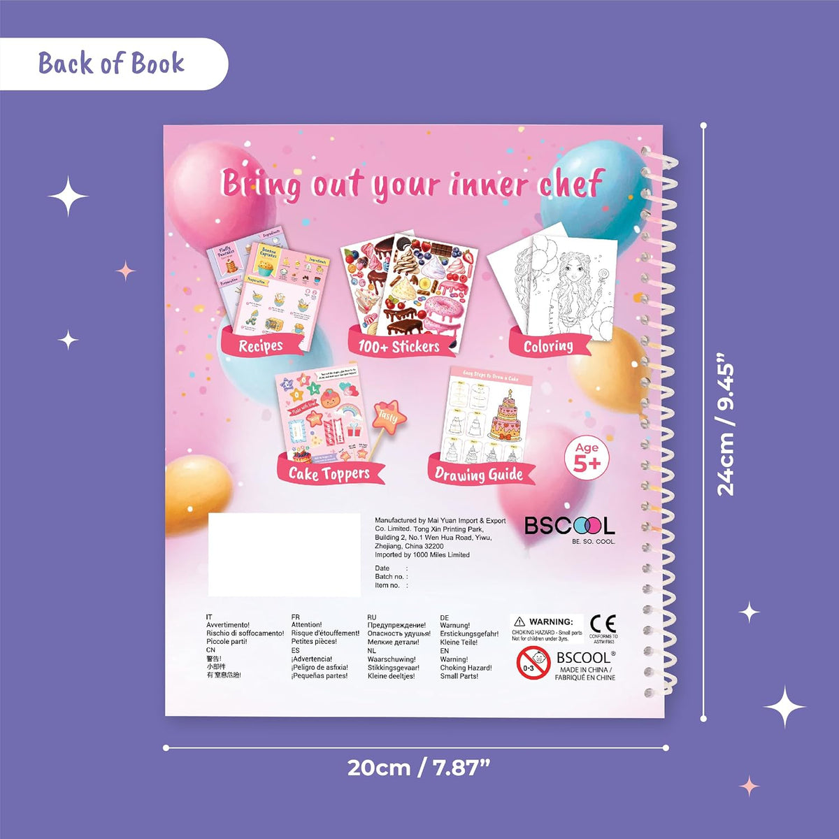 BSCOOL Nail Art Book for kids Stickers and Design Guides. - 1 PCS - Play and Bake Activity Book - image 2