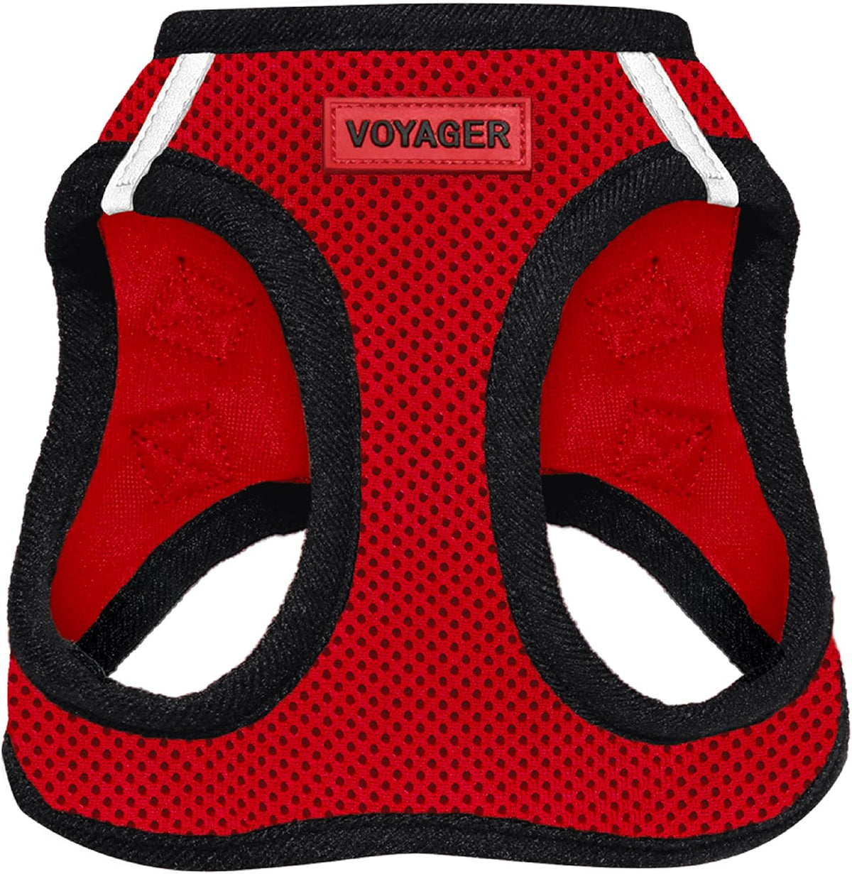 Voyager Step-in Air Dog Vest Harness - Red/Black Trim / M (Chest: 16 - 18")