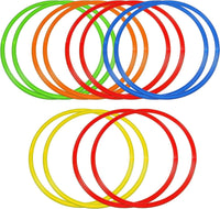 Libima 12 flat 15.8 inch exercise hoops in yellow, green, orange, blue and red