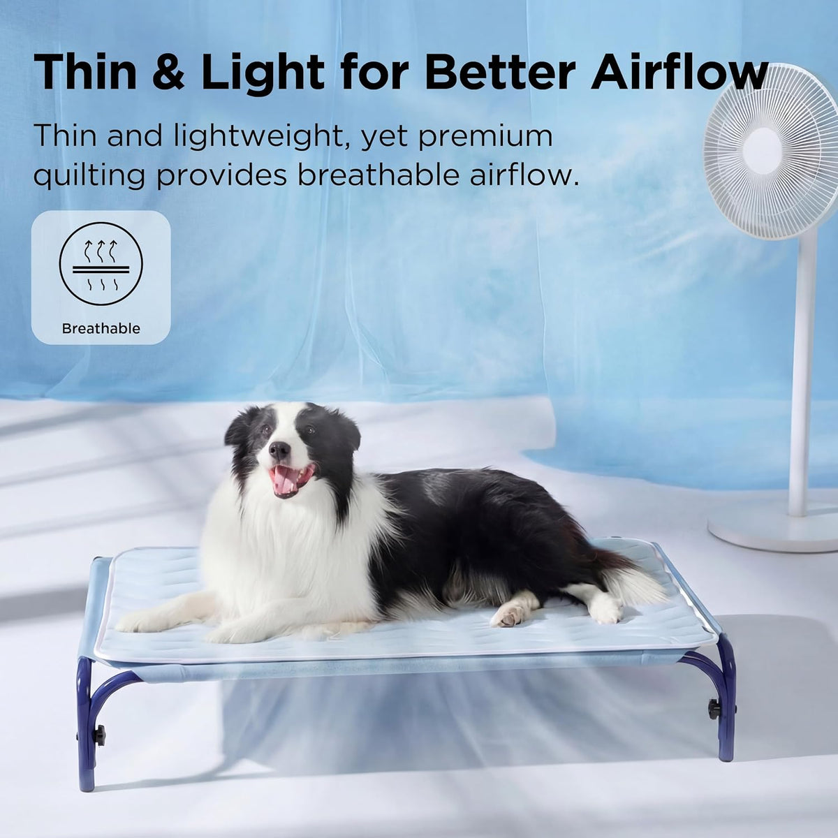 Bedsure Cooling Mat for Large Dogs - 35" x 23" (L-Crate) / Blue - image 3
