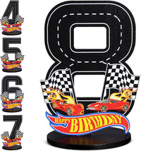 MiniInflat Race Car 5th Birthday Number Sign Centerpiece Race Car - 8th