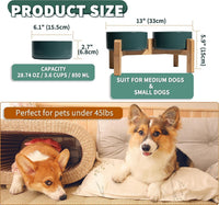 Elevated Ceramic Dog Bowl - Green / Medium - image 2