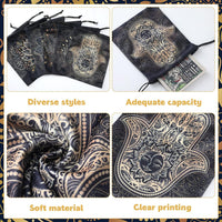 Shappy 6 Pcs Velvet Drawstring Pouches for Tarot Cards Dice - Stylish Style - image 3