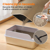 Cat Litter Mat, Double Layer Honeycomb Litter Box Mat – Daily Care for Cats - 30x22 Inches / Beige - image 3