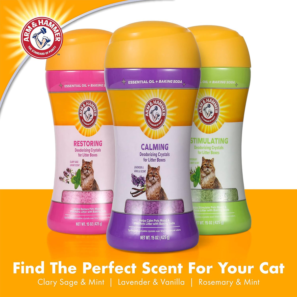 Arm & Hammer Cat Litter Deodorizing Crystals - Sage / 15 Ounce (Pack of 2) - image 3