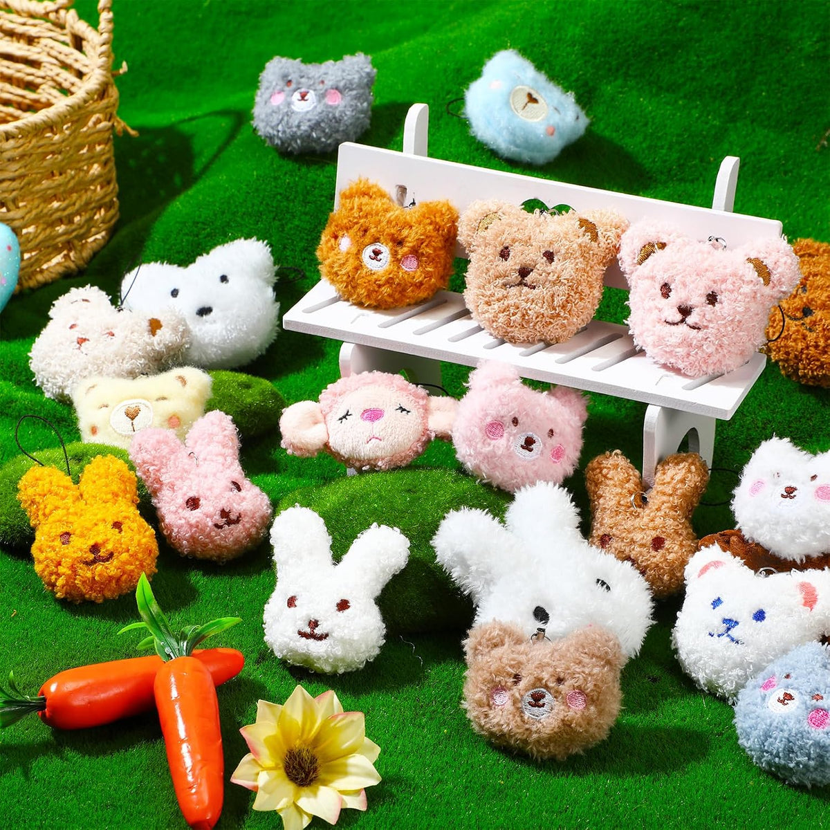 Libima 150 Pcs Mini Stuffed Animals Keychain, Plush Toys - 40 / Adorable - image 4