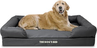 The Dog’s Bed XL Grey 43.5x34, Memory Foam, Pain Relief: Arthritis, Hip & Elbow Dysplasia, Post Surgery, Lameness, Supportive, Calming, Waterproof Washable Cover, Veterinary Approved