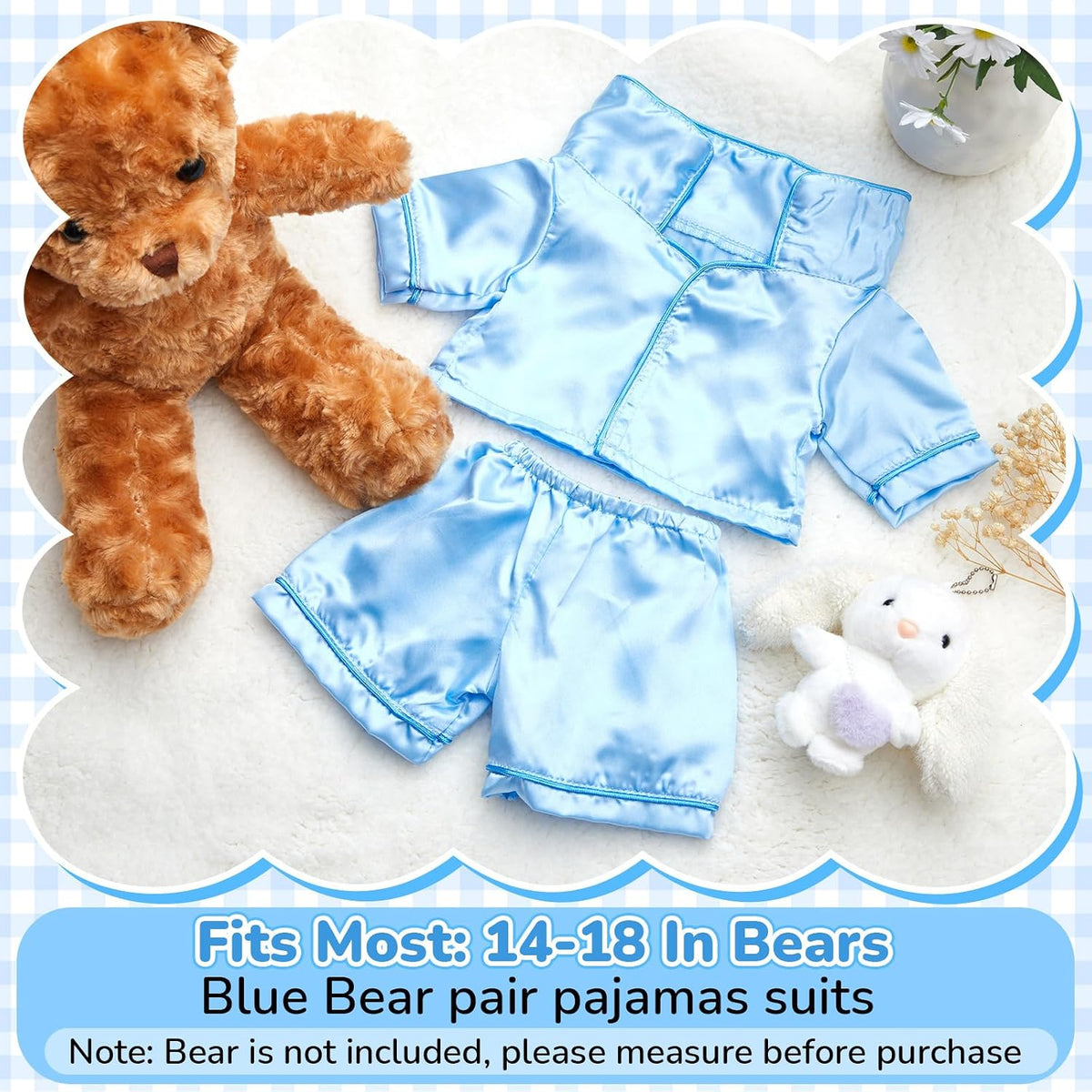 Skicuff pink 2-piece teddy bear pajama outfit with top and pants - view 9
