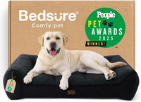 Bedsure SupportMax Extra Thick Orthopedic XL Dog Beds Large Sized Dog – Essentials for Dogs - Black / 45"l X 32"w X 9.5"th