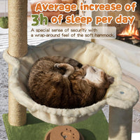 Cat Scratching Post 35'' Tall with Toy Mouse for Indoor Cats - White-28 Inches - image 2