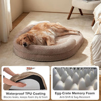 JOEJOY XL Orthopedic Dog Beds Large Sized Dog - Brown / XXL(48"x 35"x 7.5") - image 2
