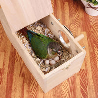 YJJKJ Wood Parakeet Nest Box with Natural Nesting Pads - Extra Large - image 3