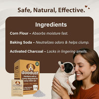Doodust Dog Poop Clean Up Powder, Poop Hardener & Yard Cleaner, Biodegradable, Pet-Safe, Stops Odor and Makes Pickup Easy