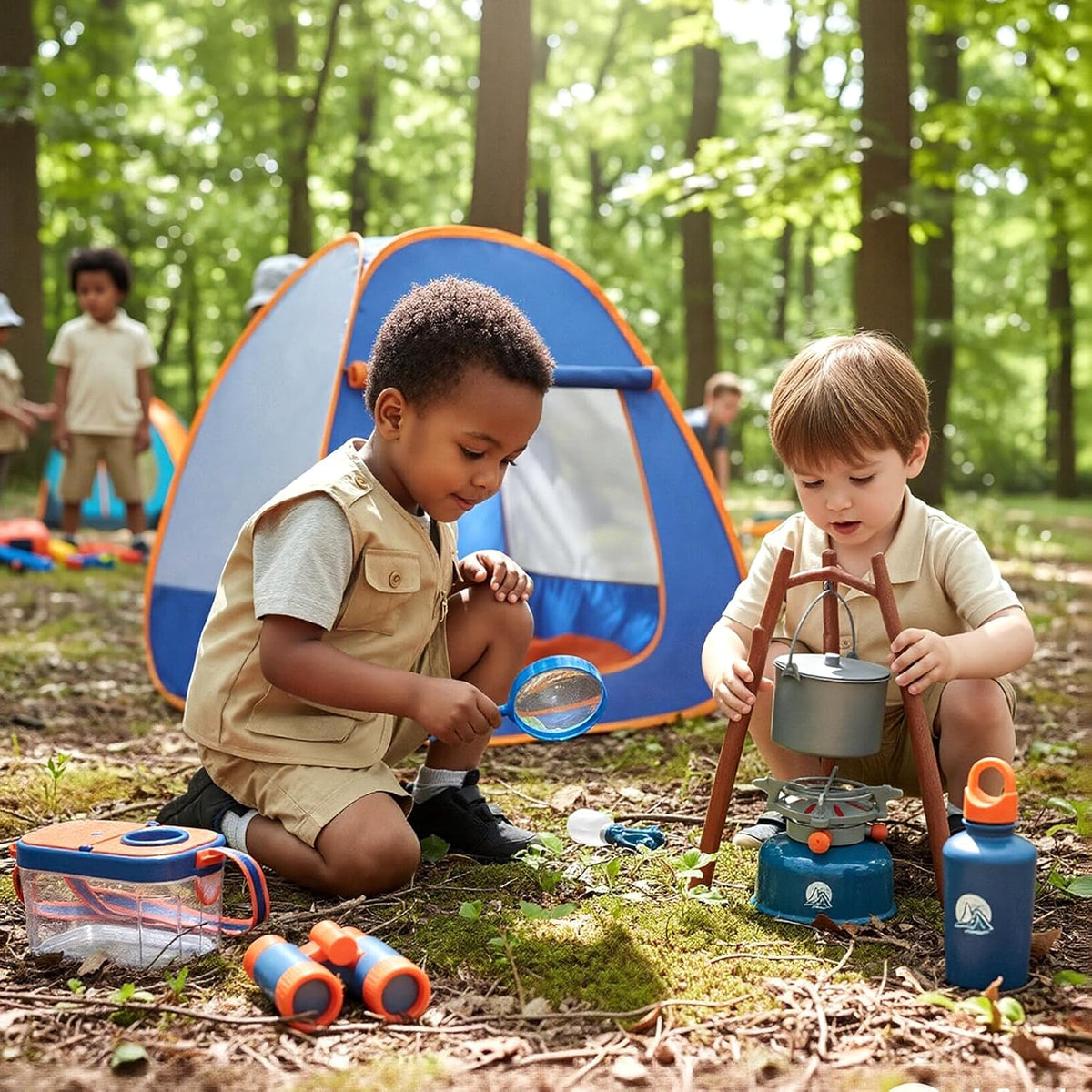 Meland Camping Play Set for Children 3-6 - Blue - image 2